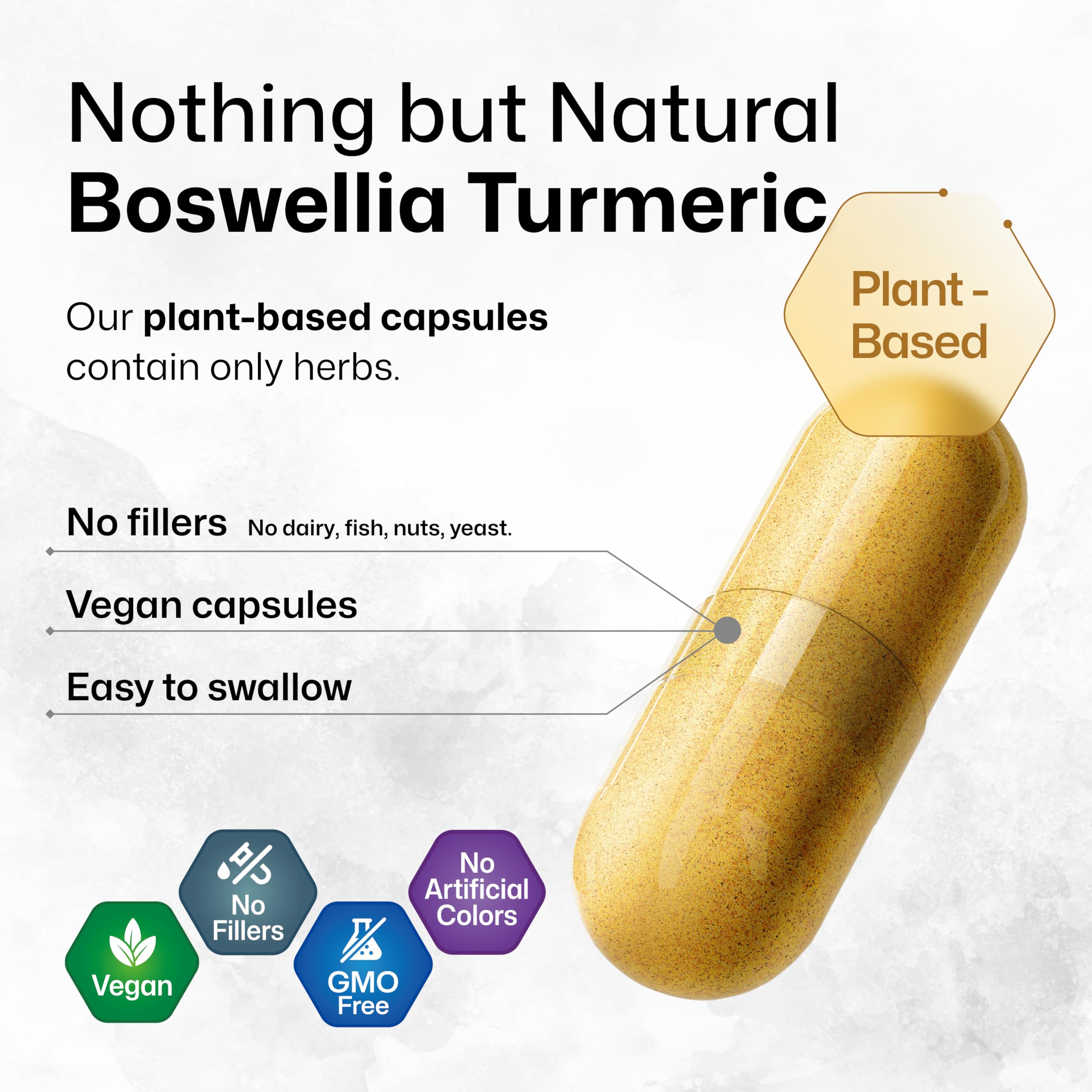 BIO KRAUTER Boswellia and Turmeric Capsules on a wooden table