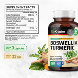 BIO KRAUTER Boswellia and Turmeric Capsules with a measuring spoon