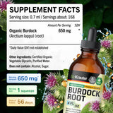 BIO KRAUTER Burdock Root Tincture in a glass with water