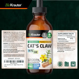 BIO KRAUTER Cat's Claw Tincture lifestyle scene with fresh ingredients
