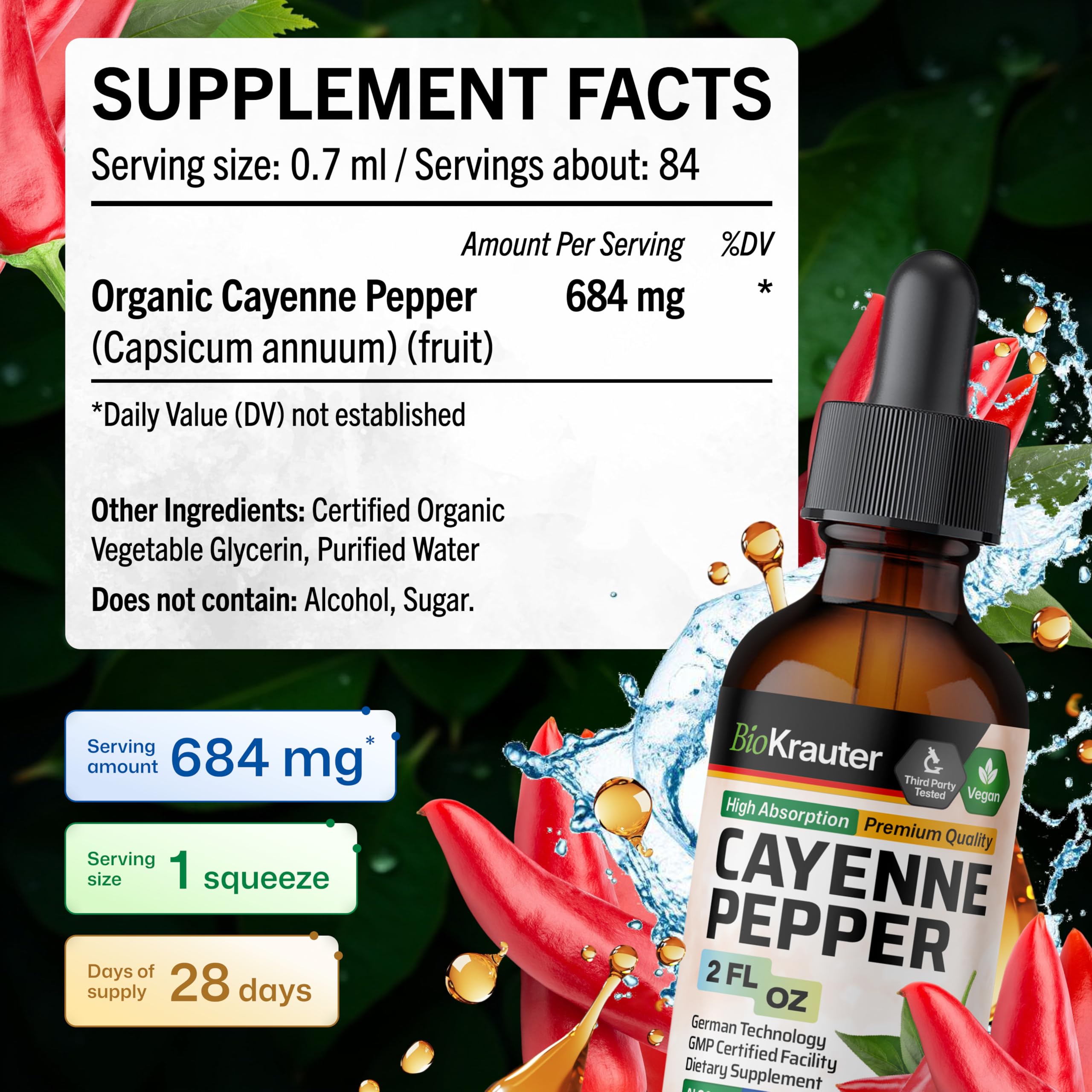 BIO KRAUTER Cayenne Pepper Drops in lifestyle setting