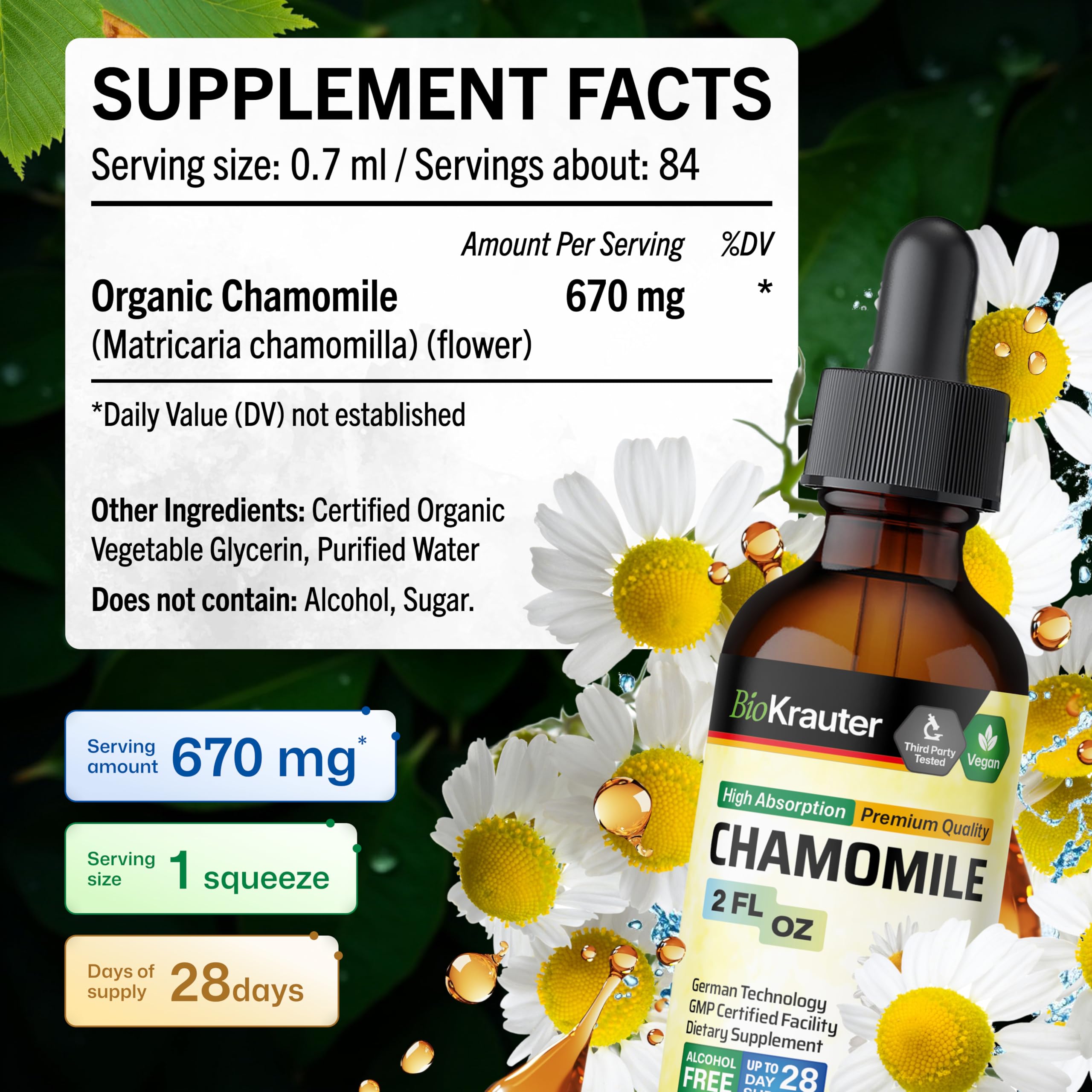 BIO KRAUTER Chamomile Tincture ingredients list