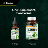 BIO KRAUTER Cilantro Extract 2 fl oz bottle with herbal background