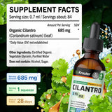 BIO KRAUTER Cilantro Extract ingredients list on packaging
