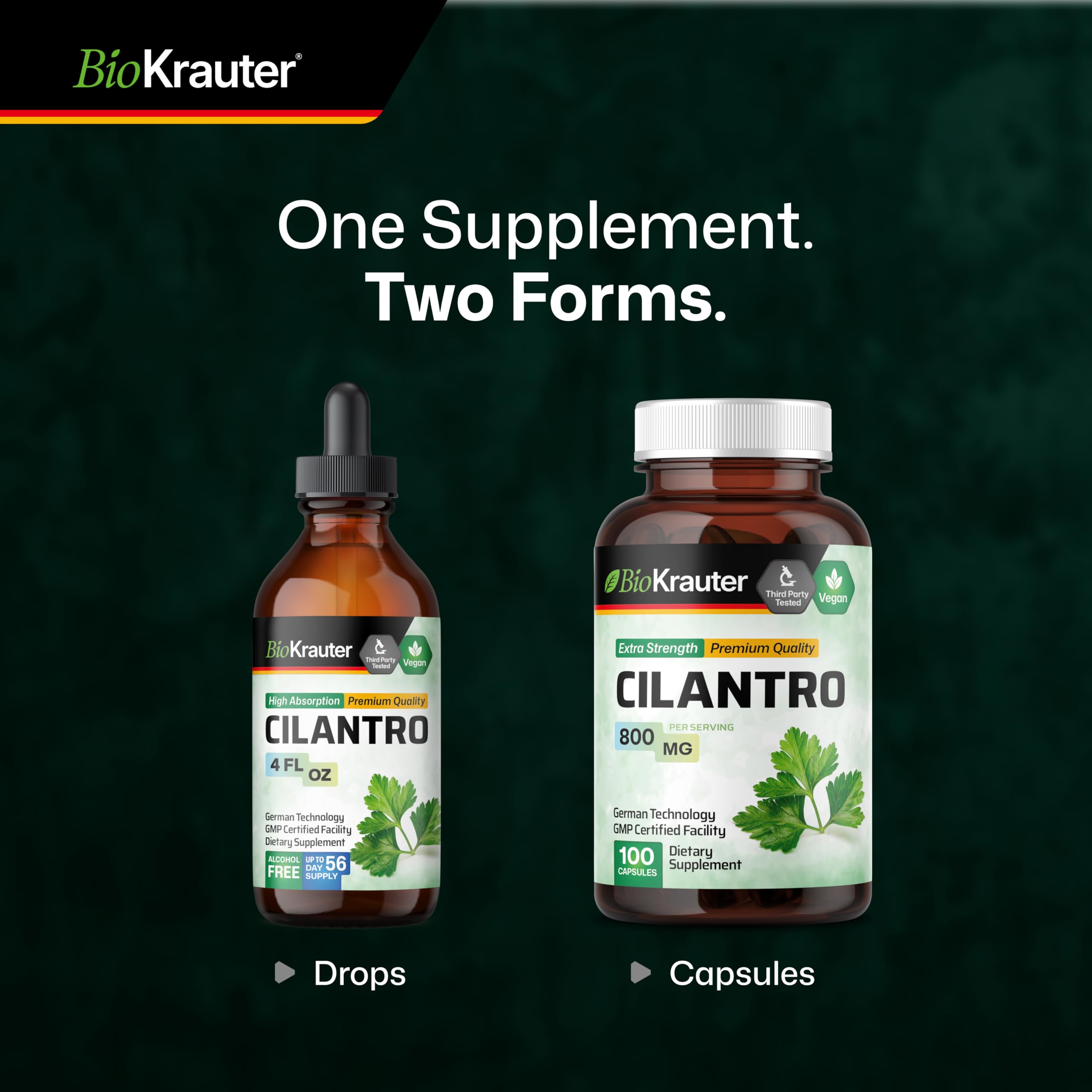 BIO KRAUTER Cilantro Extract Liquid Drops lifestyle scene