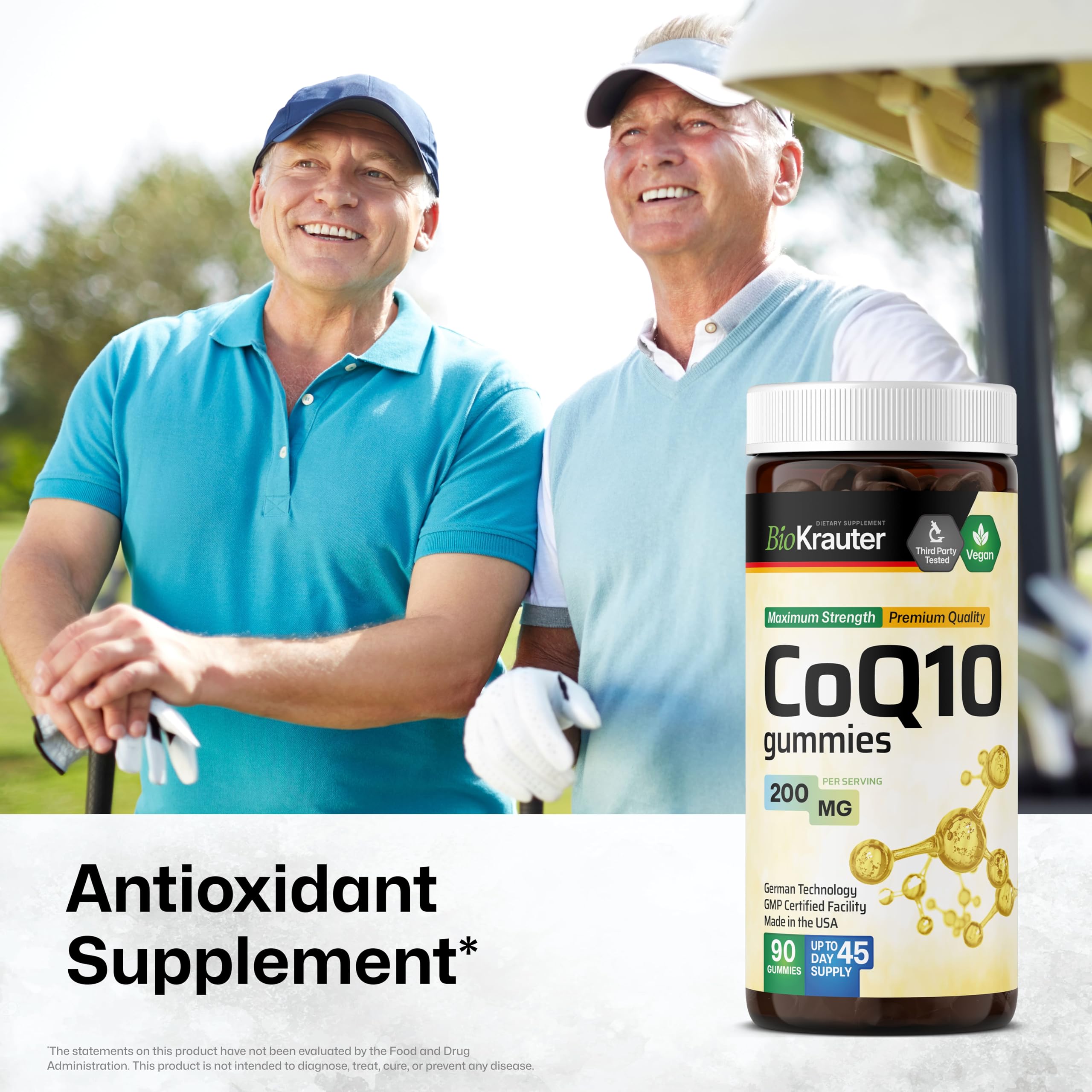 BIO KRAUTER CoQ10 Ubiquinol Gummies 200mg back view