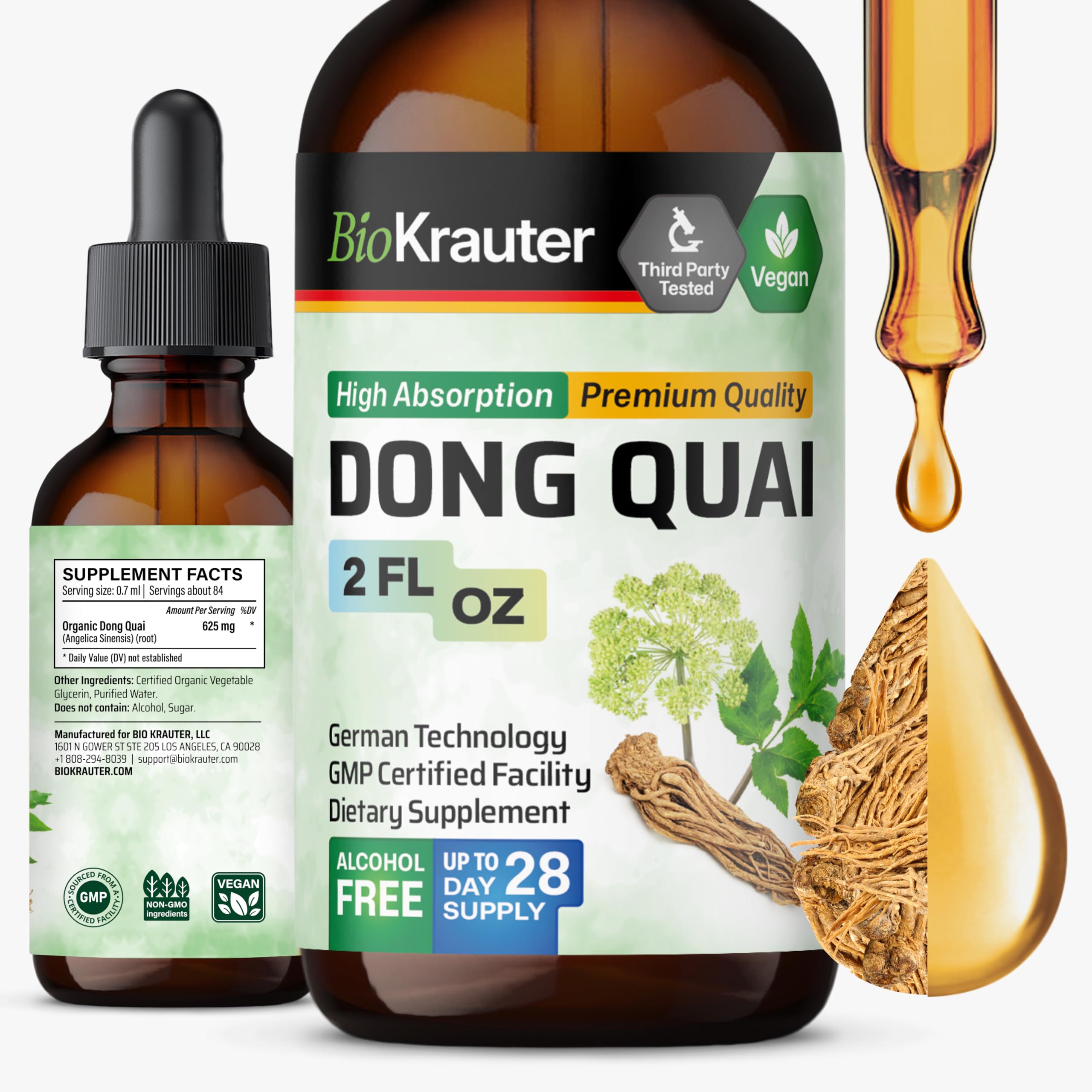BIO KRAUTER Dong Quai Root Tincture 2 fl oz front view