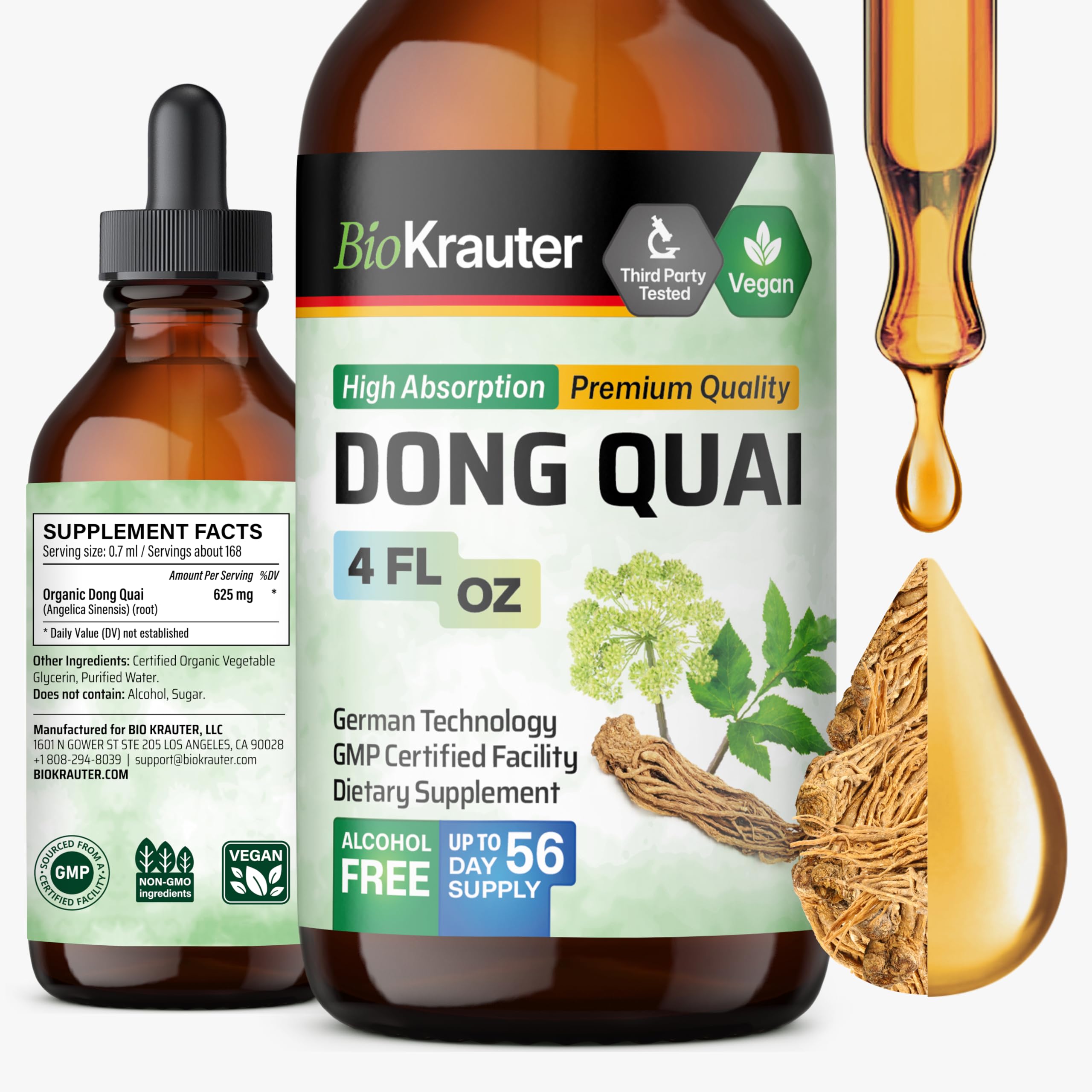 BIO KRAUTER Dong Quai Root Tincture 4 fl oz front view