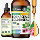 BIO KRAUTER Echinacea Goldenseal Liquid Drops 4 fl oz front view
