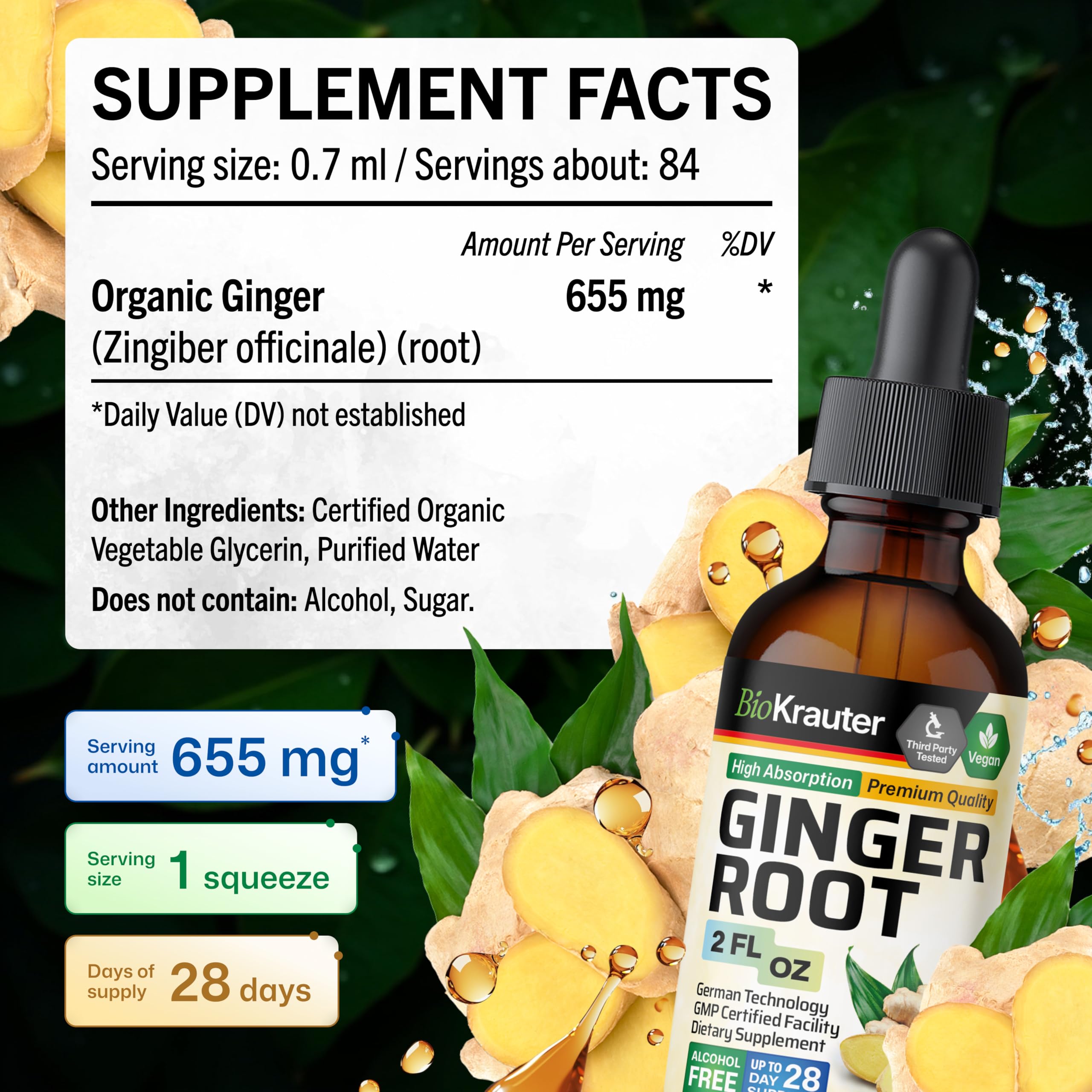 BIO KRAUTER Ginger Drops ingredients list
