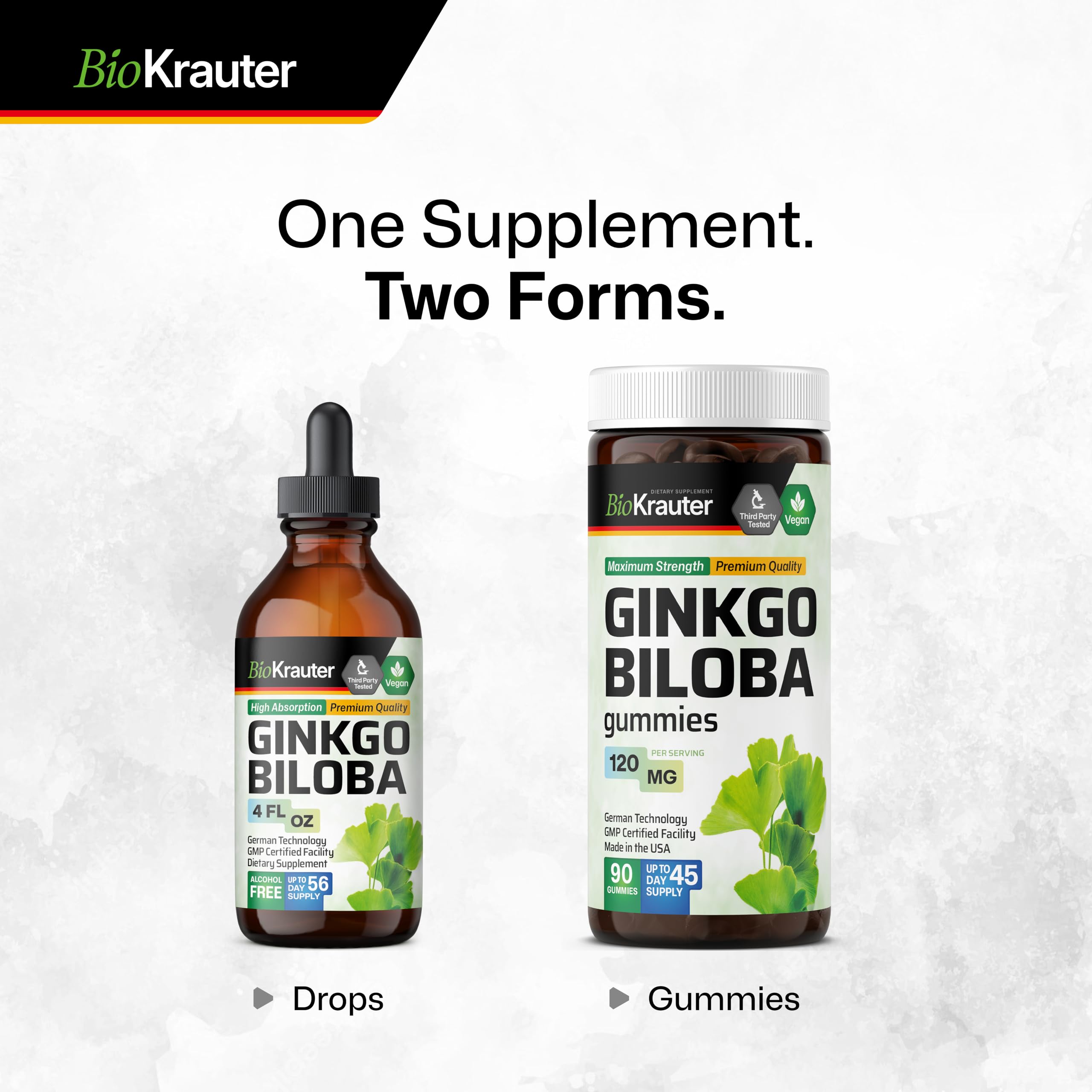 BIO KRAUTER Ginkgo Biloba Gummies in hand