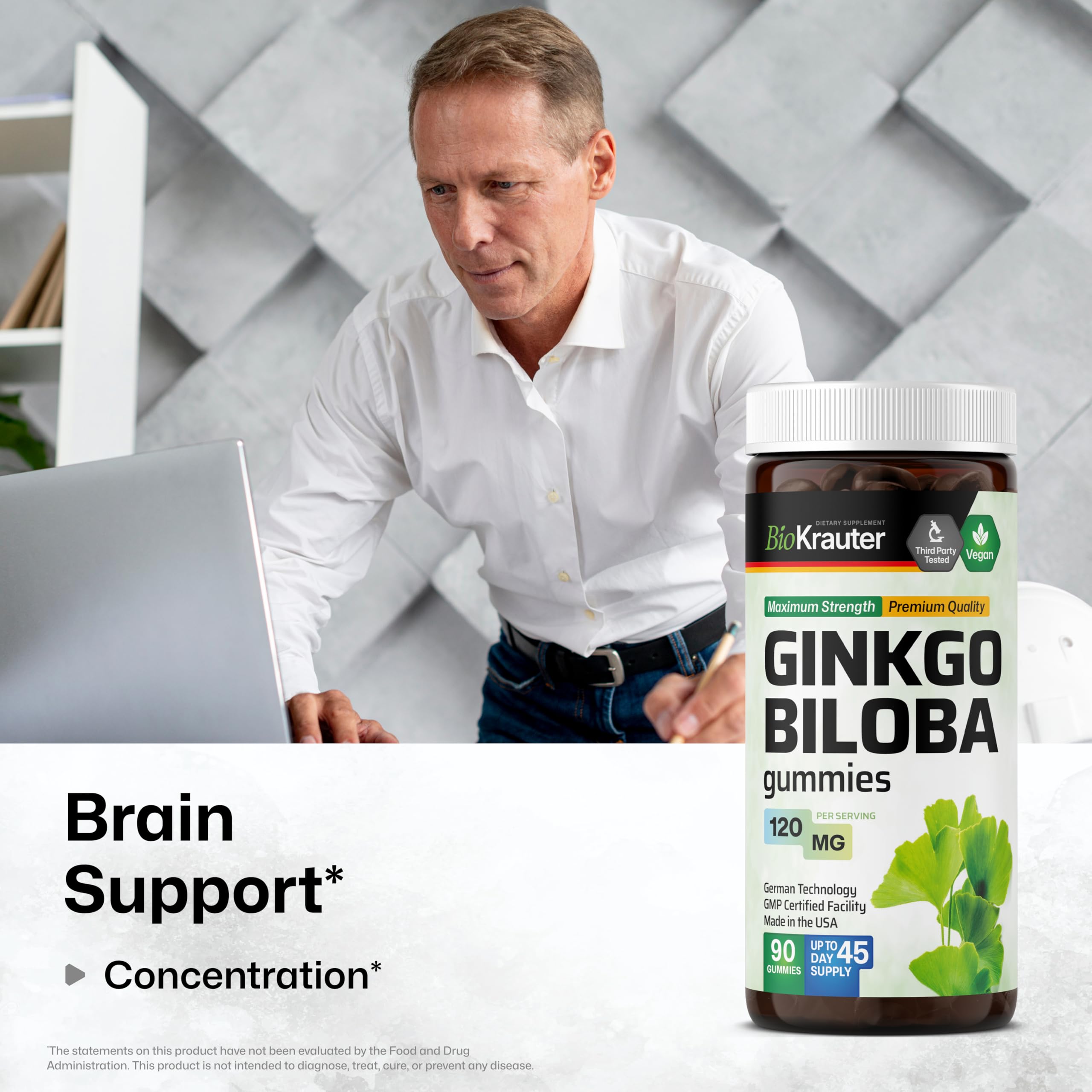 BIO KRAUTER Ginkgo Biloba Gummies packaging