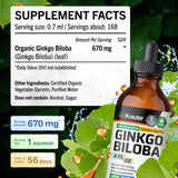 BIO KRAUTER Ginkgo Biloba Liquid Extract with glass of water