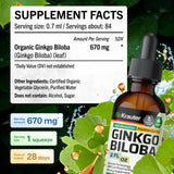 BIO KRAUTER Ginkgo Biloba Liquid Extract with glass of water
