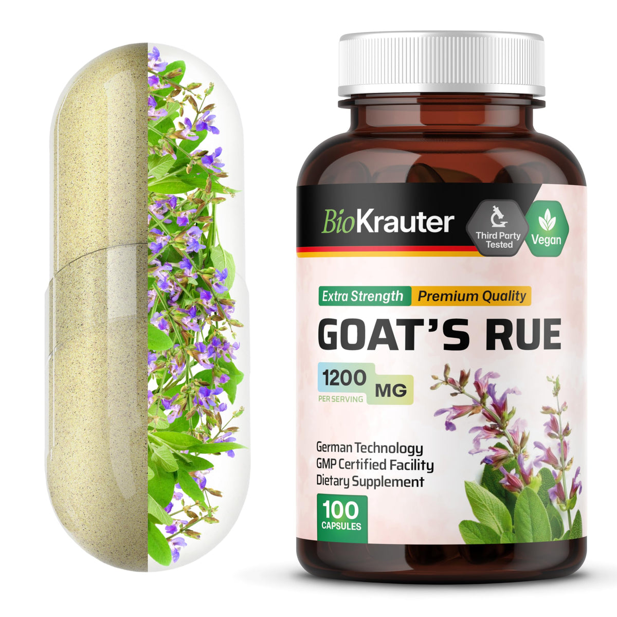 BIO KRAUTER Goat's Rue Lactation Supplement bottle front view