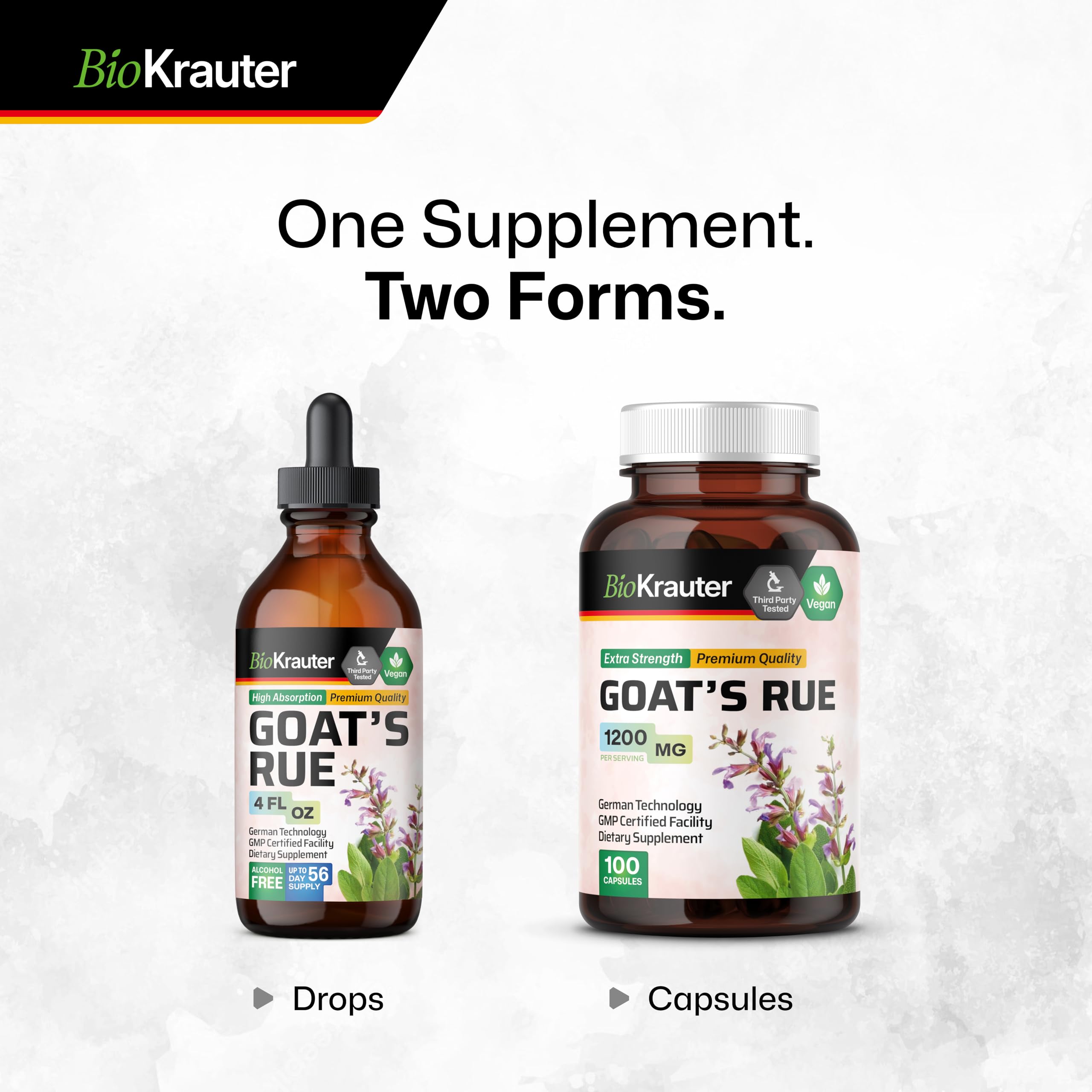 BIO KRAUTER Goat's Rue Lactation Supplement packaging display