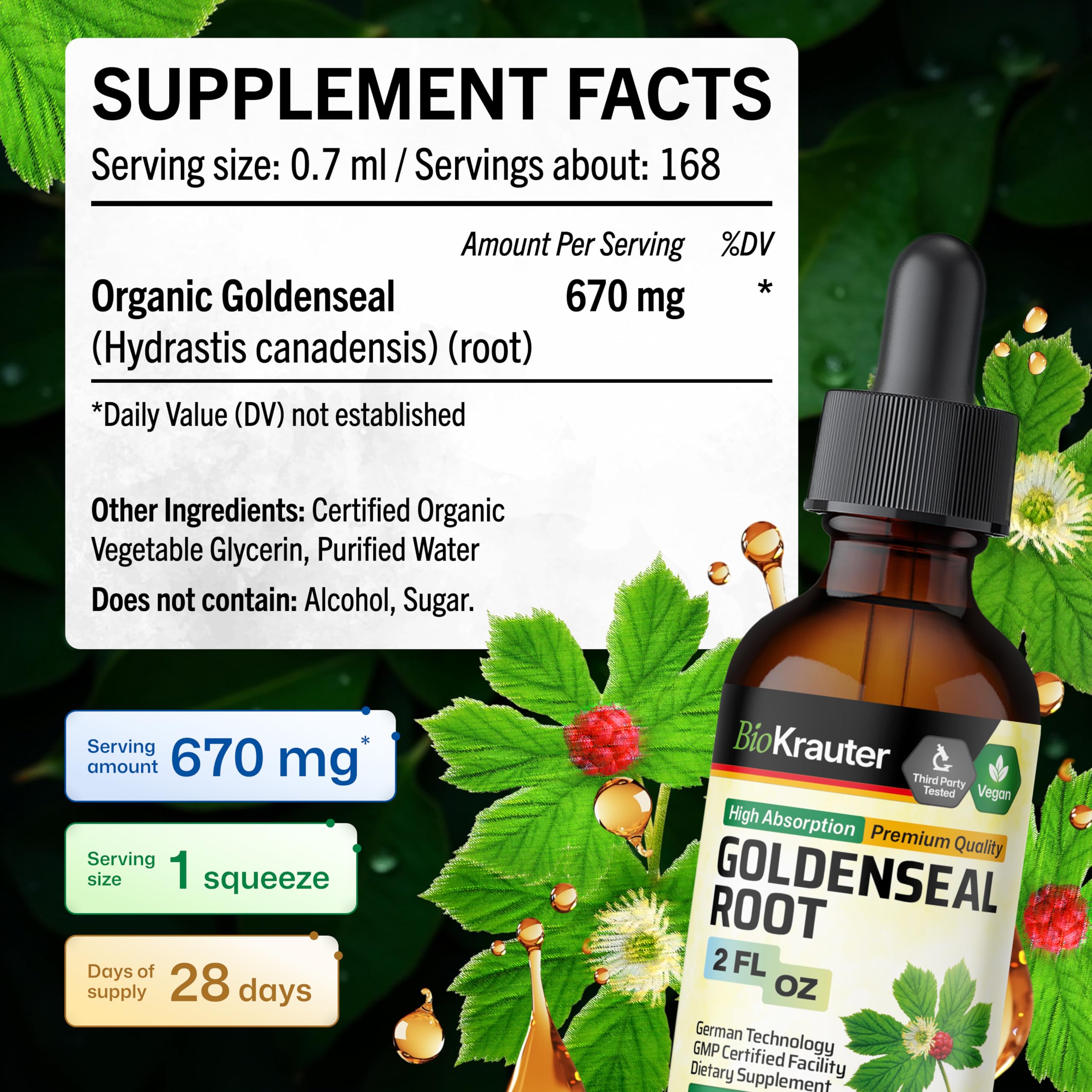 BIO KRAUTER Goldenseal Drops in a lifestyle setting