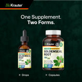 BIO KRAUTER Goldenseal Drops on a wooden table
