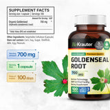 BIO KRAUTER Goldenseal Root Capsules 700mg capsules close-up