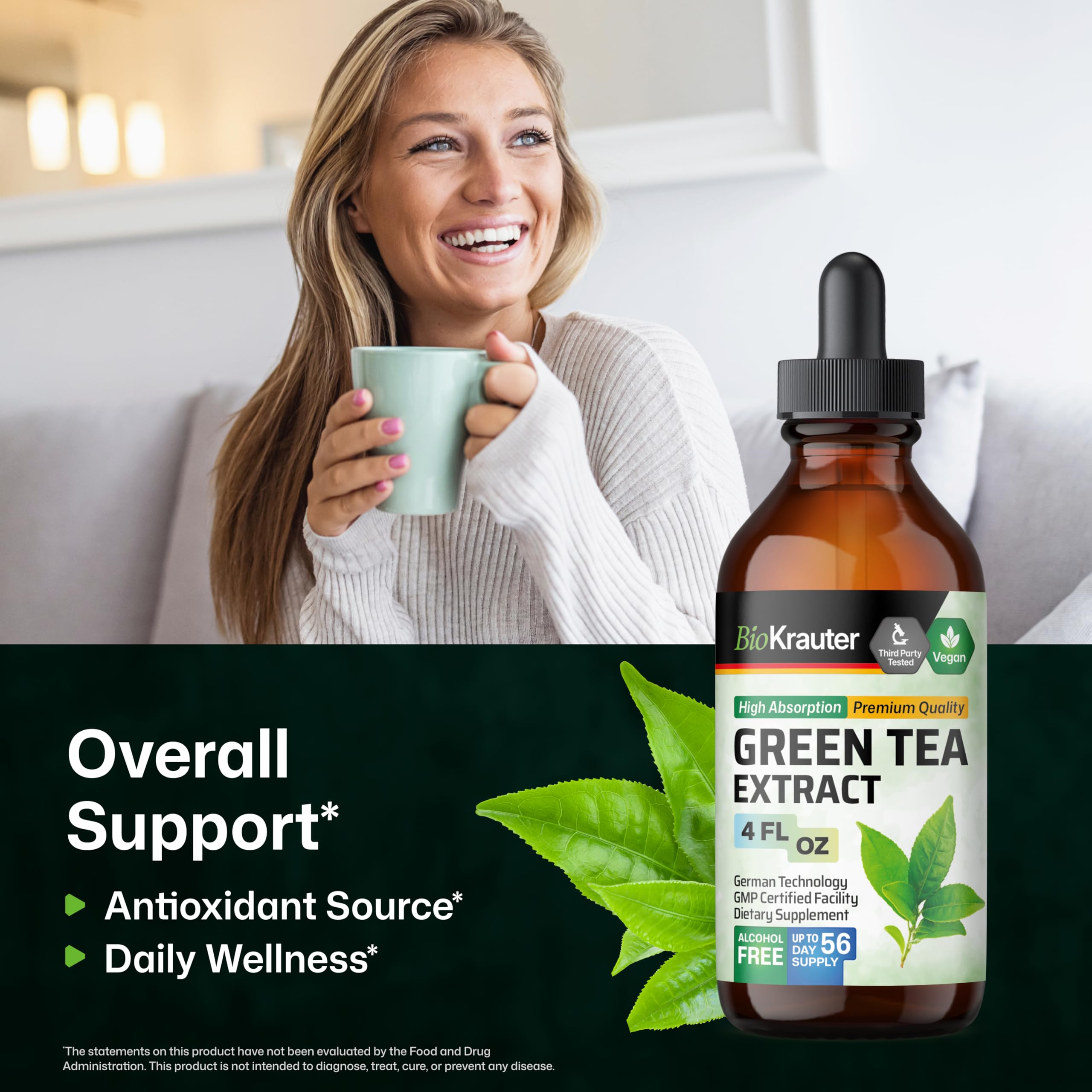 BIO KRAUTER Green Tea Extract Liquid Drops packaging