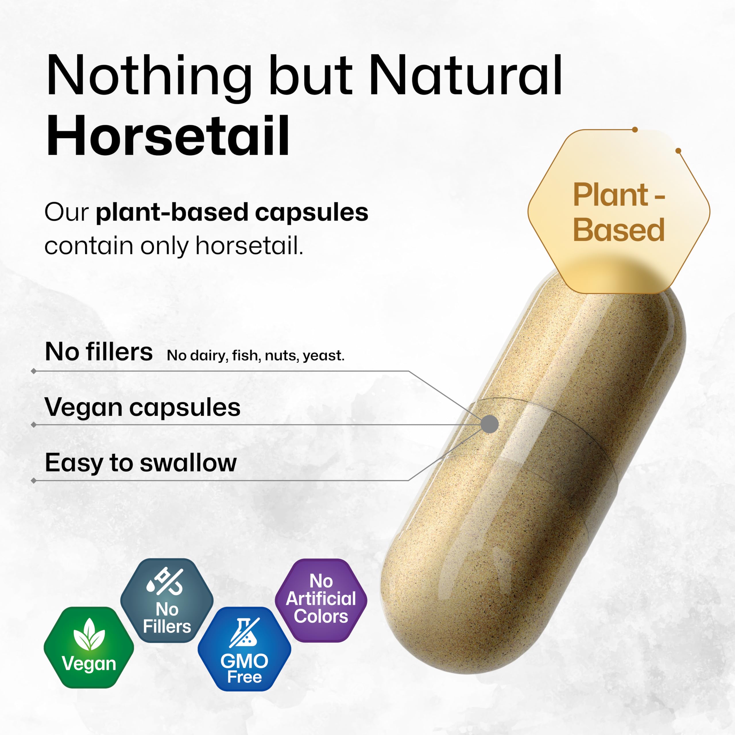 BIO KRAUTER Horsetail Extract Silica Capsules close-up of capsules