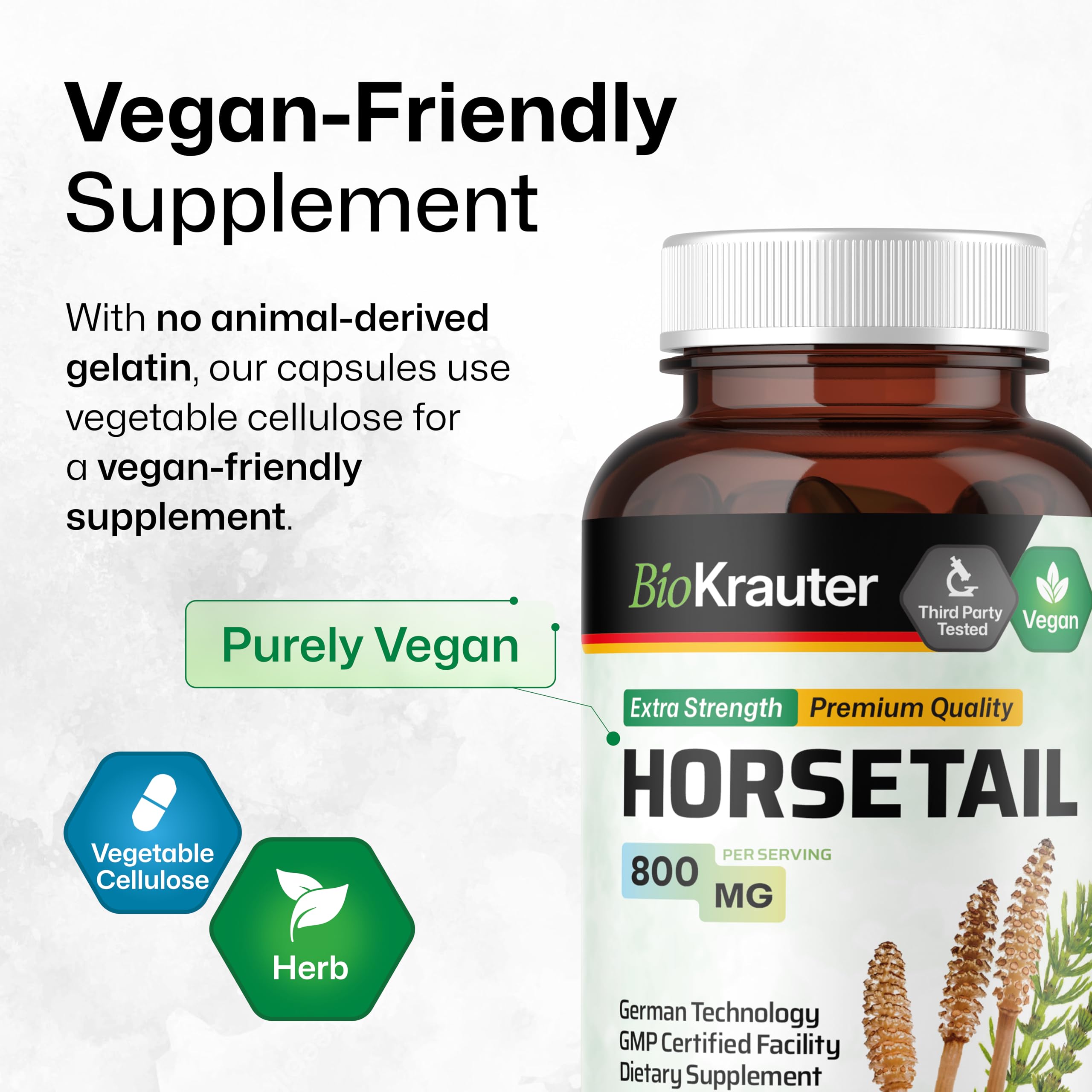 BIO KRAUTER Horsetail Extract Silica Capsules ingredients list