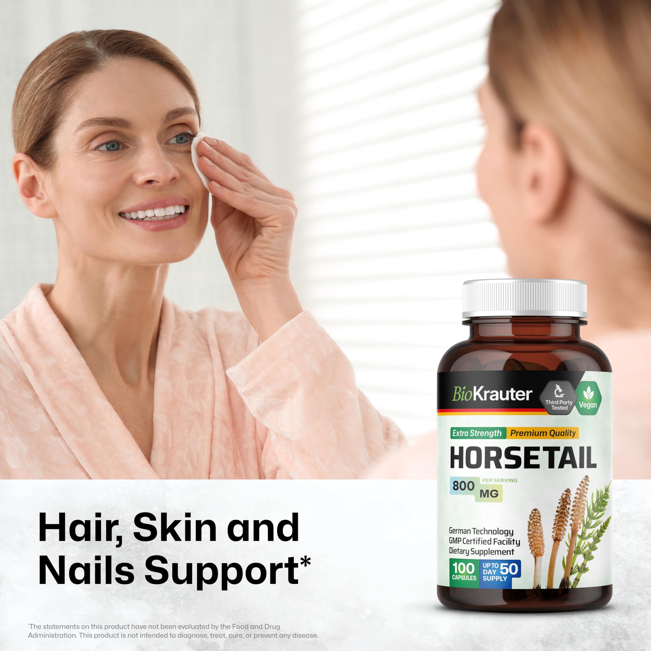 BIO KRAUTER Horsetail Extract Silica Capsules side view