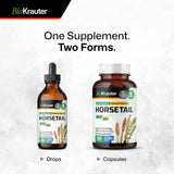 BIO KRAUTER Horsetail Extract Silica Capsules with measuring spoon