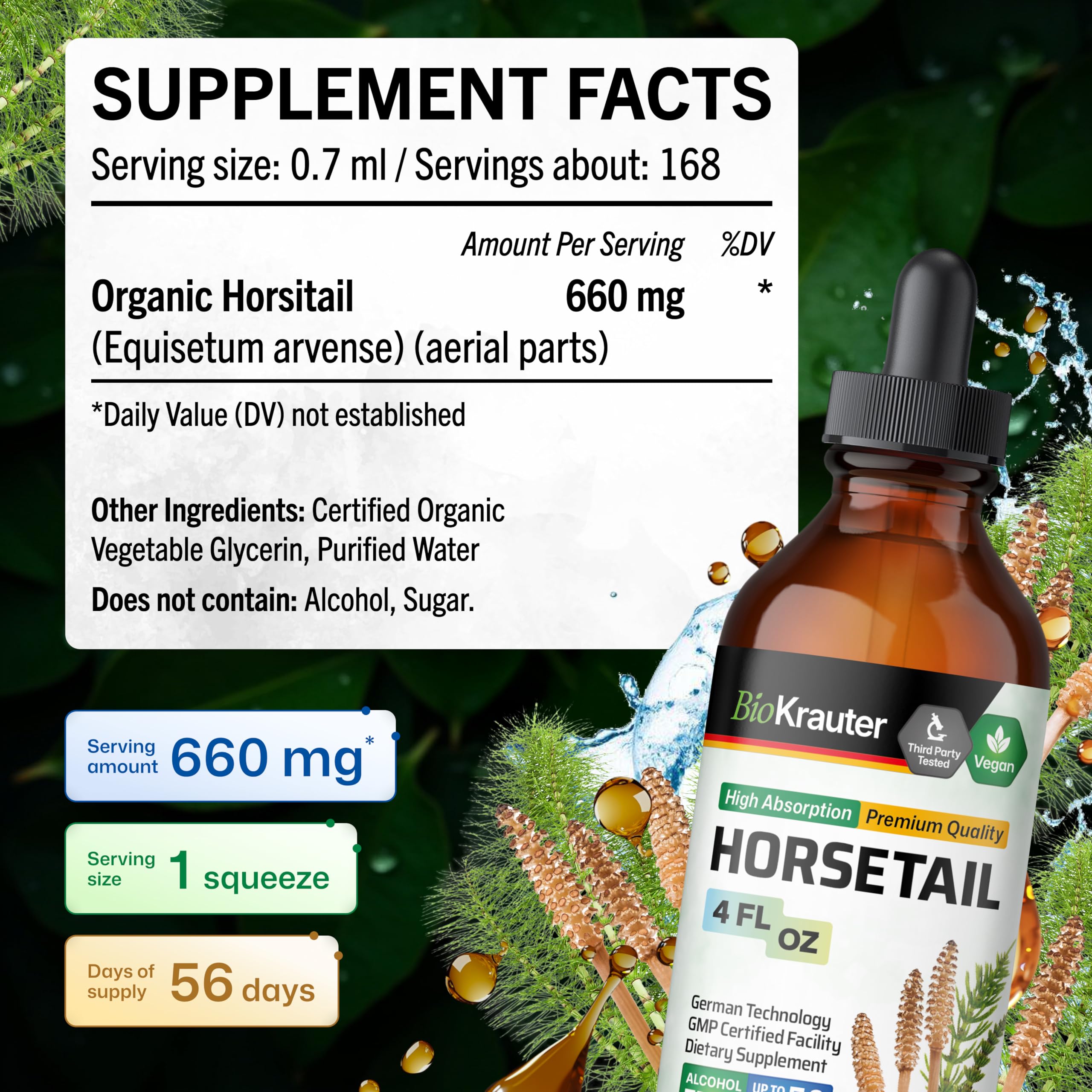 BIO KRAUTER Horsetail Extract Tincture usage instructions