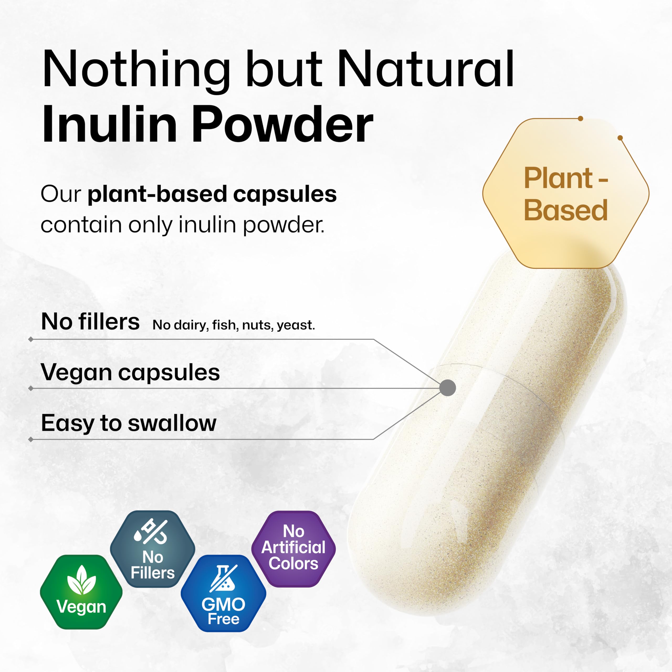 BIO KRAUTER Inulin Capsules with chicory root background