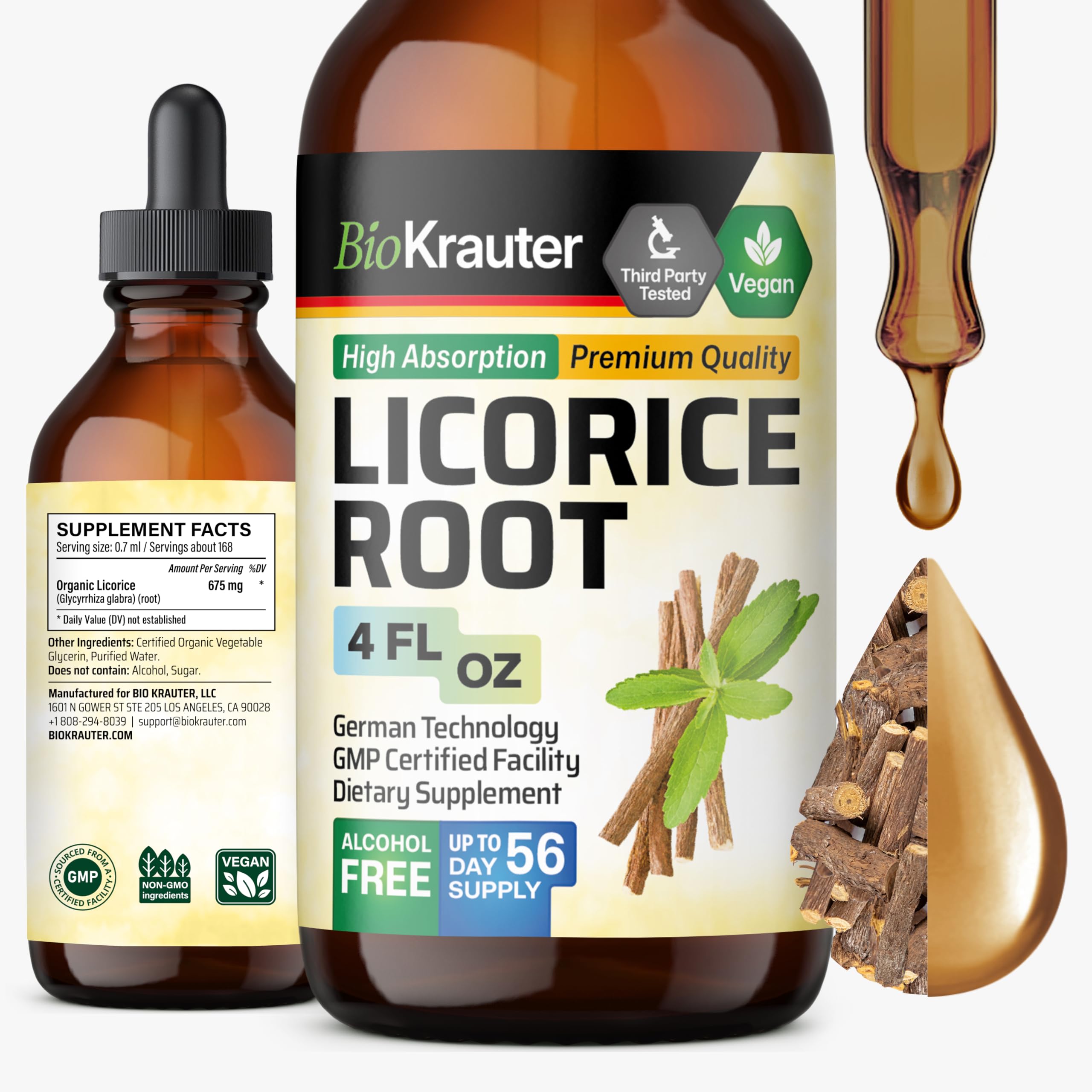 BIO KRAUTER Licorice Root Tincture 272g front view