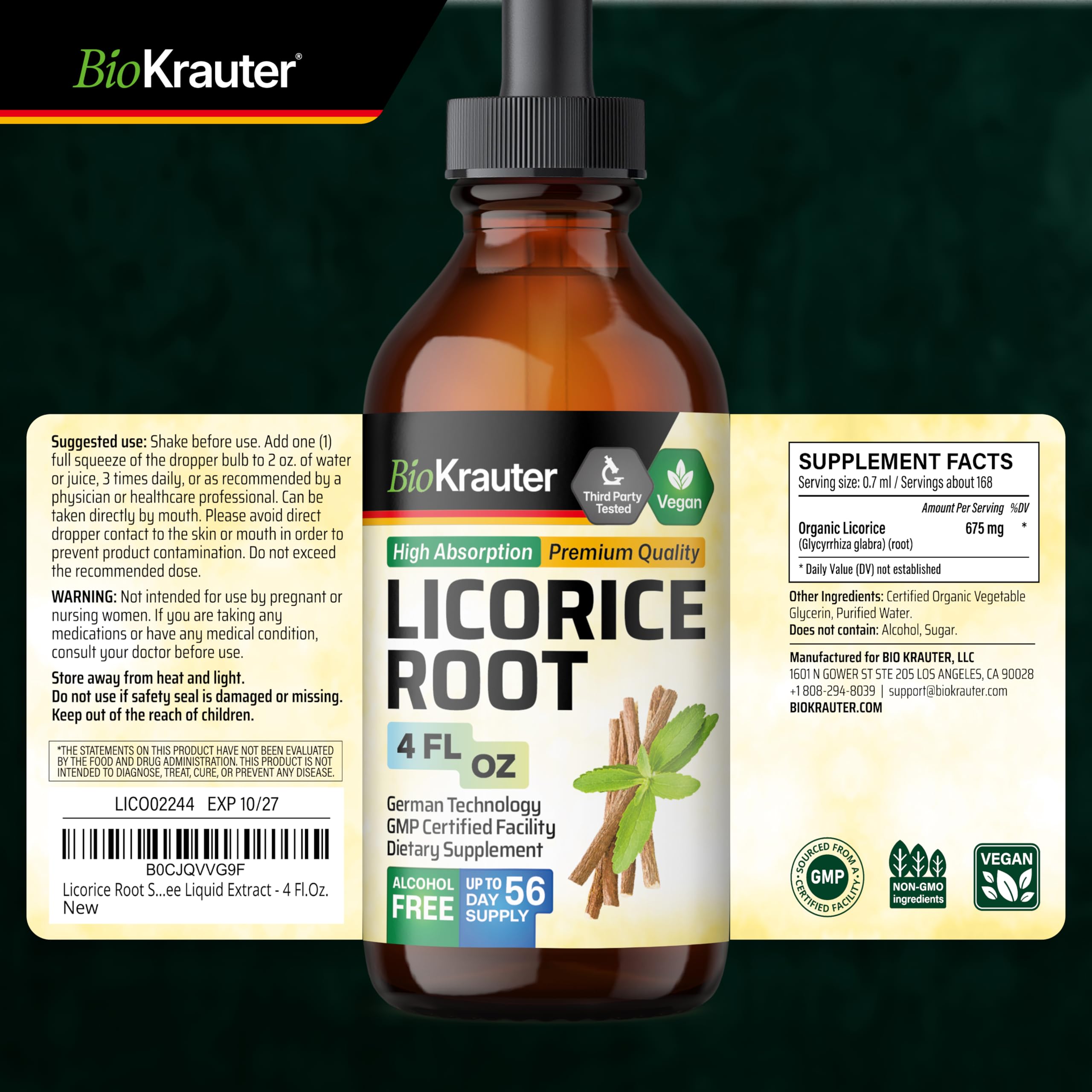 BIO KRAUTER Licorice Root Tincture lifestyle shot
