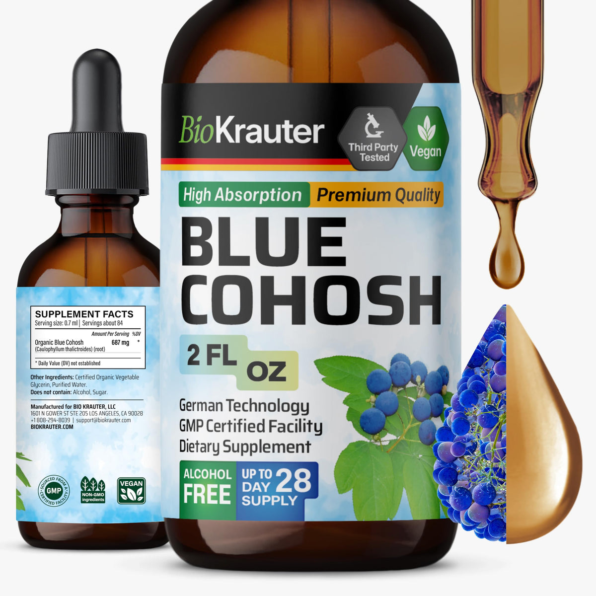 BIO KRAUTER Liquid Blue Cohosh Drops front view