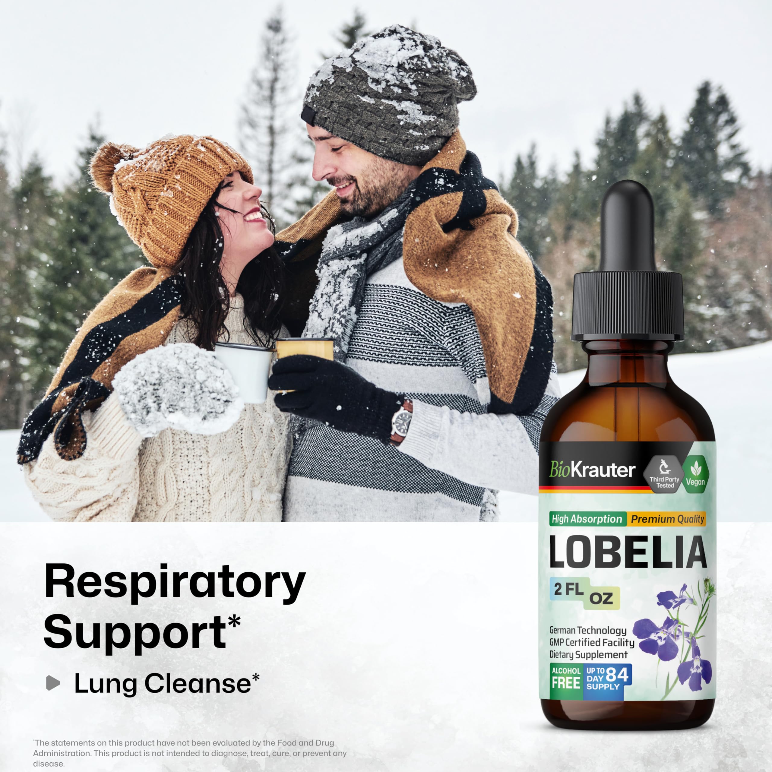 BIO KRAUTER Lobelia Drops 2 fl oz bottle back view