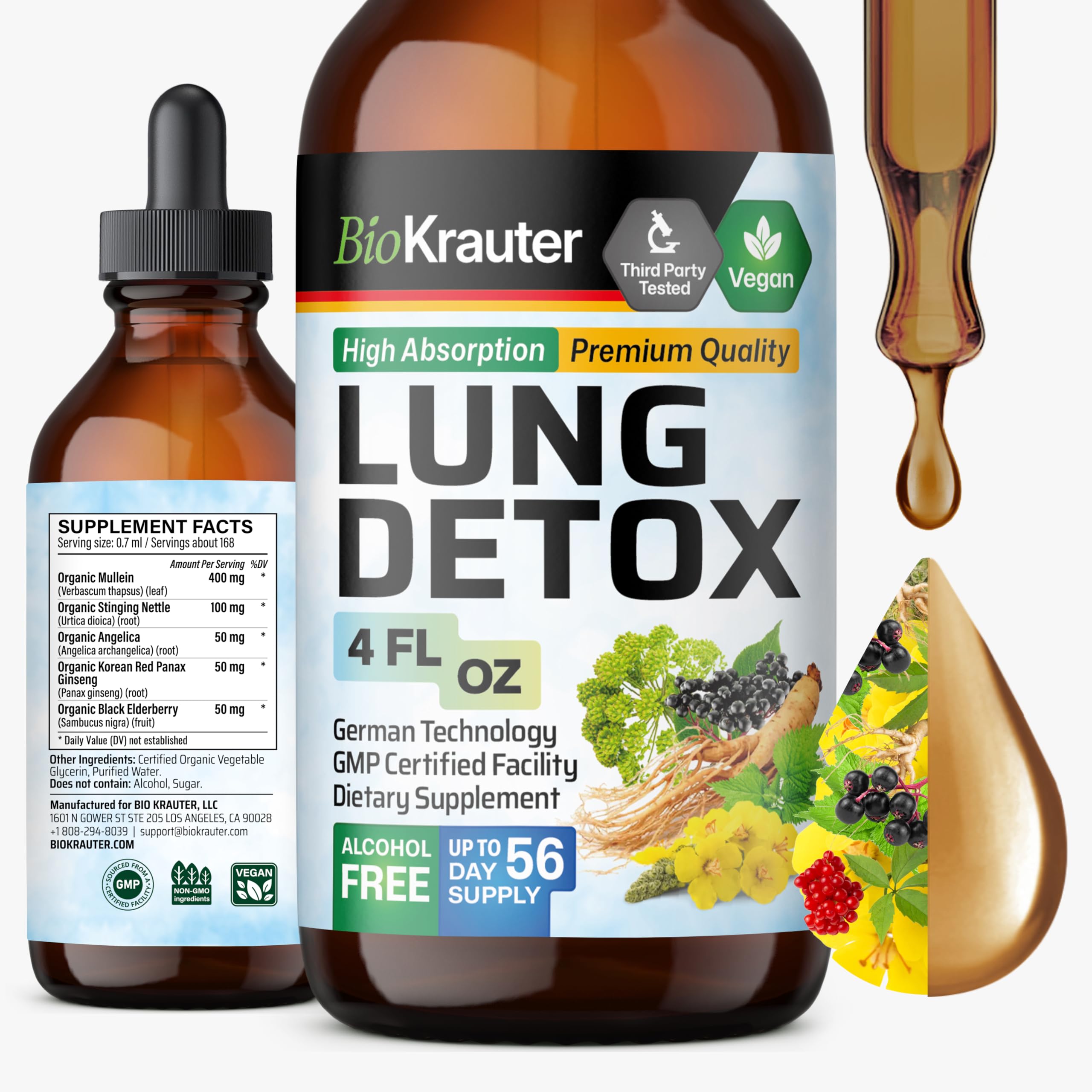 BIO KRAUTER Lung Cleansing Tincture 4 fl oz front view