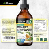 BIO KRAUTER Maca & Ashwagandha Tincture bottle with drops