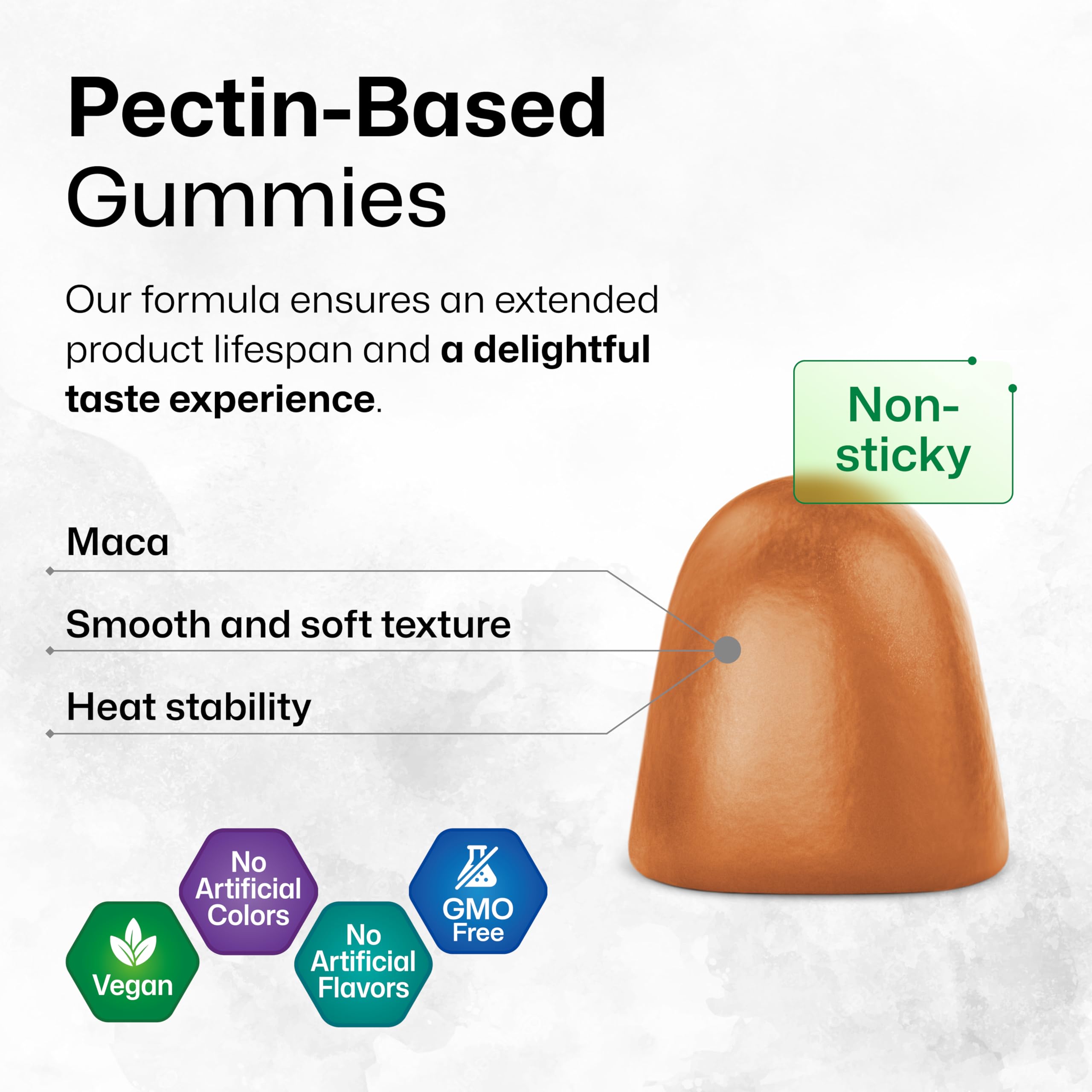 BIO KRAUTER Maca Root Gummies on a wooden table