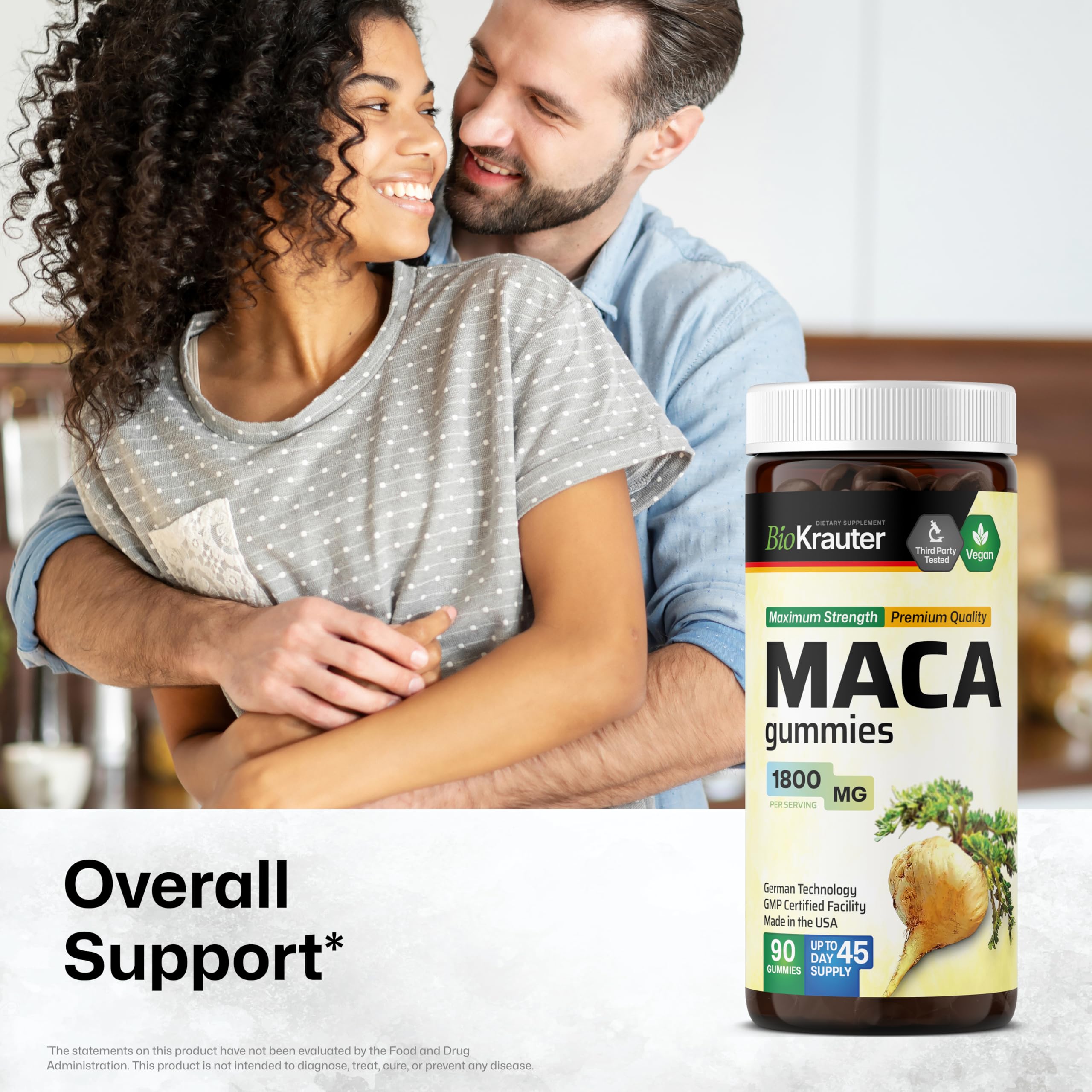 BIO KRAUTER Maca Root Gummies packaging side view