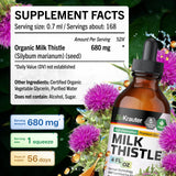BIO KRAUTER Milk Thistle Drops lifestyle scene with water