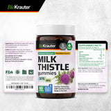 BIO KRAUTER Milk Thistle Gummies on a wooden table