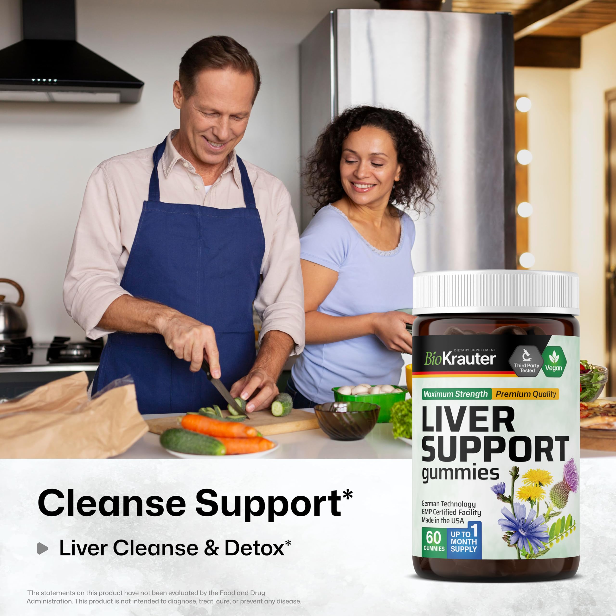 BIO KRAUTER Milk Thistle Liver Support Gummies bottle with label