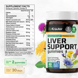 BIO KRAUTER Milk Thistle Liver Support Gummies close-up of gummies