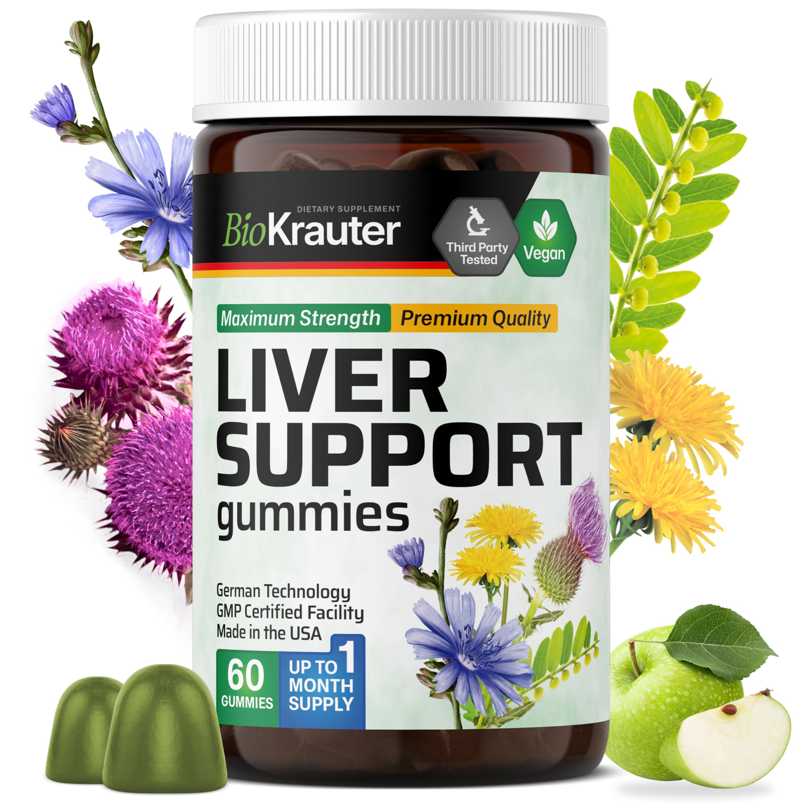 BIO KRAUTER Milk Thistle Liver Support Gummies front view