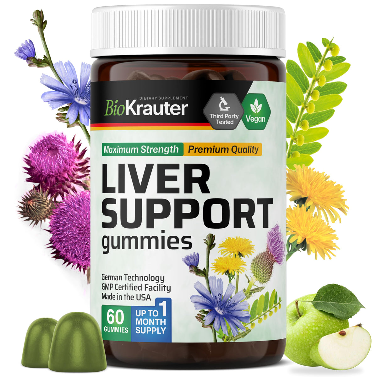 BIO KRAUTER Milk Thistle Liver Support Gummies front view