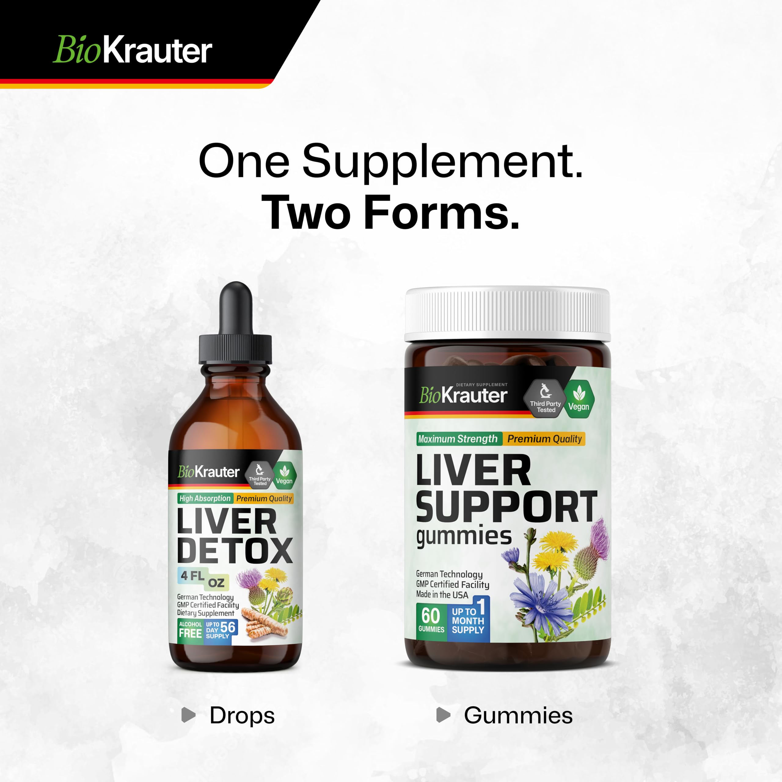 BIO KRAUTER Milk Thistle Liver Support Gummies packaging details