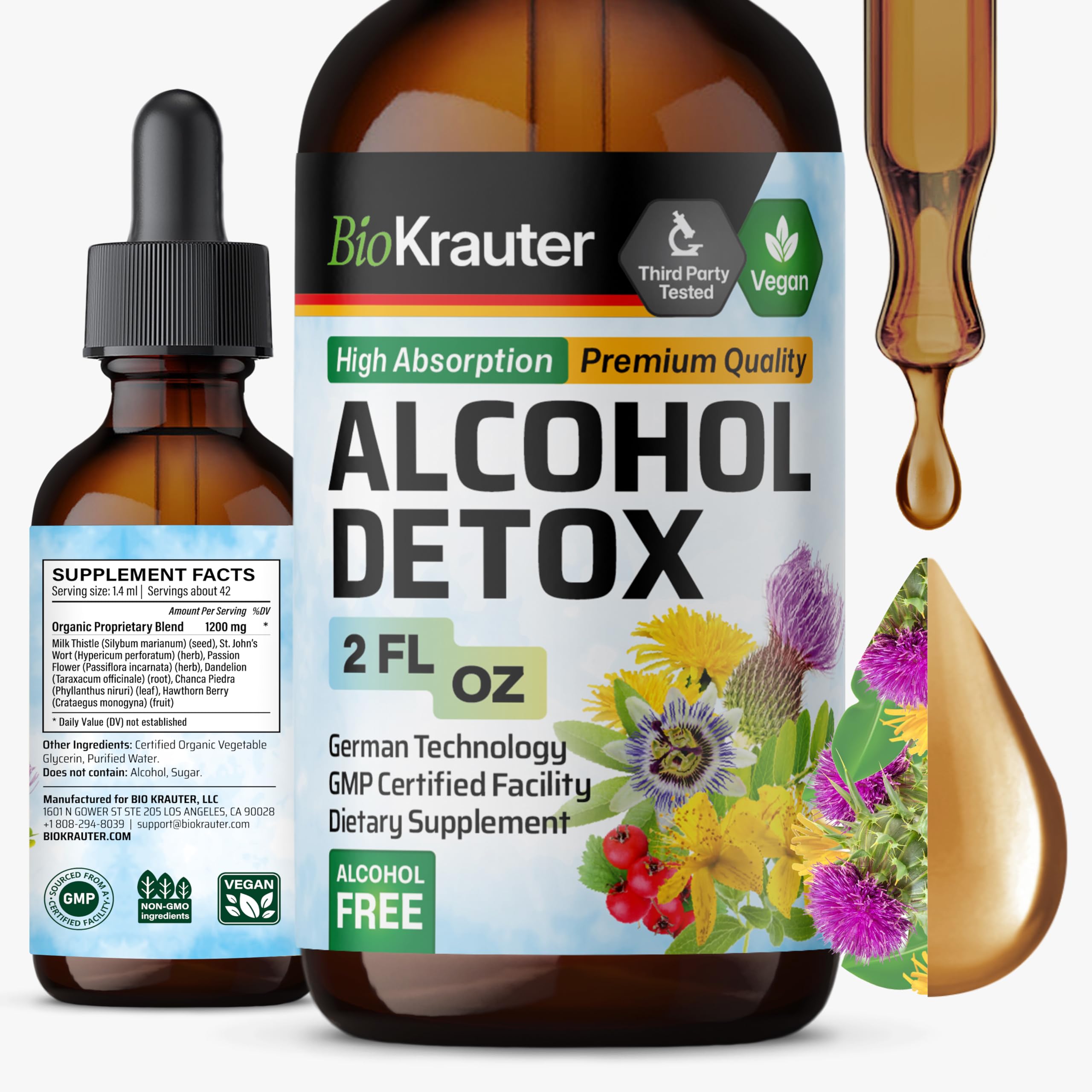 BIO KRAUTER Milk Thistle Tincture 57g front view
