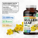 BIO KRAUTER Mullein Capsules 1200mg capsules close-up