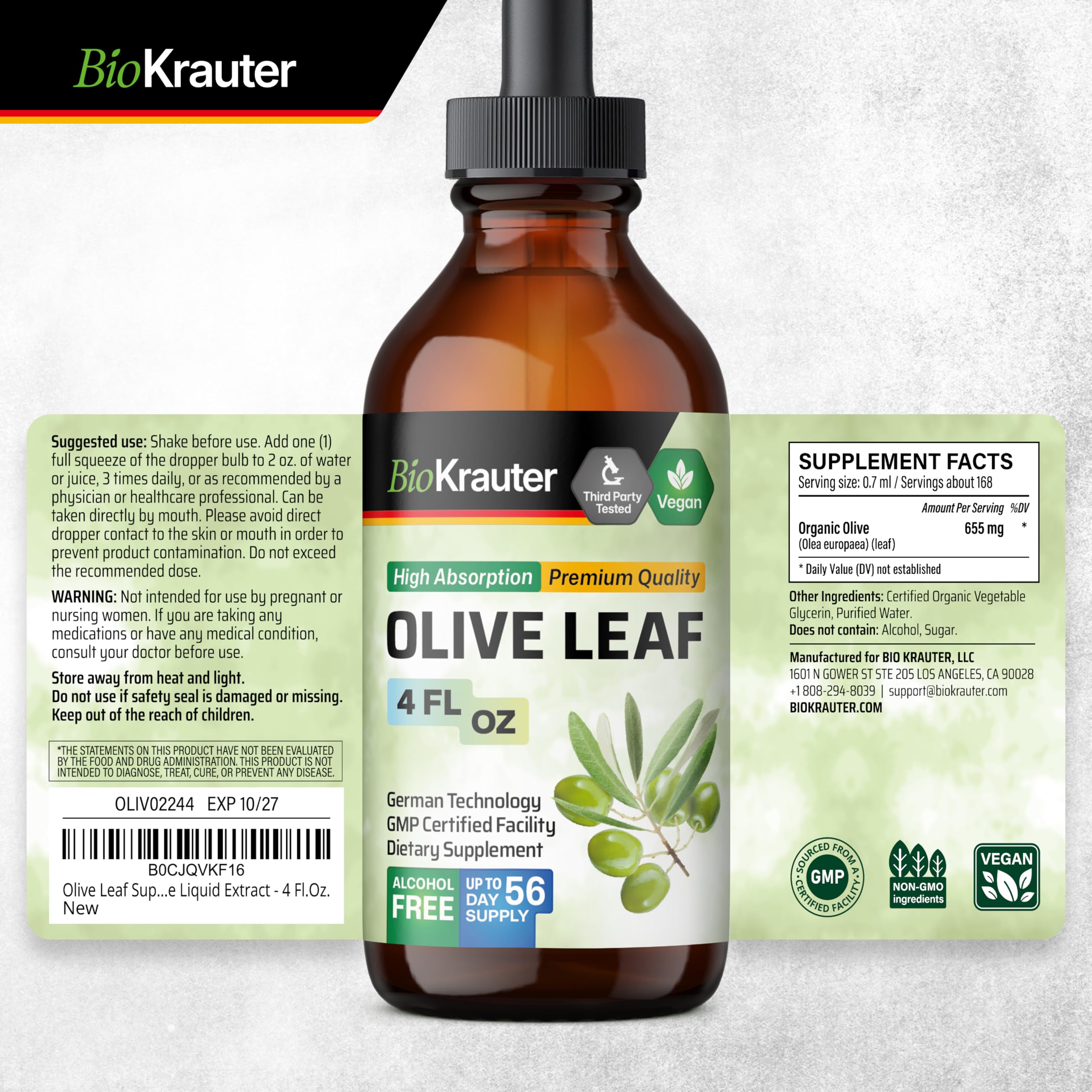 BIO KRAUTER Olive Leaf Extract Liquid lifestyle scene