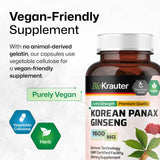 BIO KRAUTER Panax Ginseng Capsules with a glass of water