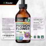 BIO KRAUTER Passionflower Sleep Supplement with glass of water